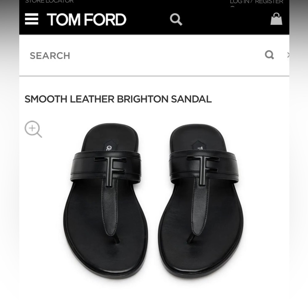 TOM FORD SMOOTH LEATHER BRIGHTON SANDALS